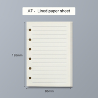 Individuelles Nachfüllbares Ringbuch Hardcover Notizbuch 6 Löcher 6-Ring Loseblatt Austauschbares Blanko-Papier