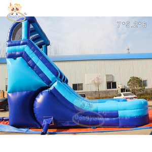 23ft màu xanh khổng lồ trong nhà trượt nước cho người lớn cho nhà hồ bơi công viên nước Trampoline trượt lâu đài trượt nước <span class=keywords><strong>Inflatable</strong></span> <span class=keywords><strong>Slide</strong></span> - Product Image 3