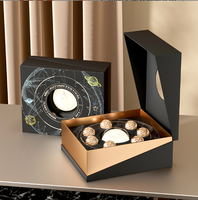 GMI 9 boîte d'emballage à fermeture magnétique, boîte d'emballage à couvercle en treillis, chocolat de qualité alimentaire, pour la saint-valentin, bonbons, biscuits, truffe