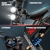 Nouveau Vélo Électrique Tout-Terrain Adulte 20 Pouces Pneus Larges Moteur Brushless 1500W Batterie Lithium 48V 45AH Cadre en Alliage d'Aluminium Freins Hydrauliques Doubles