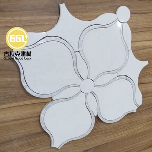 Blanco mármol mosaico de <span class=keywords><strong>concha</strong></span> loseta de se Decoración - Product Image 5