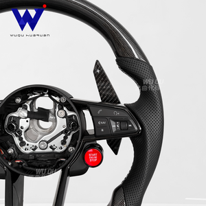 Volant sport à fond plat en fibre de carbone personnalisé, adapté aux modèles de course <span class=keywords><strong>Audi</strong></span> <span class=keywords><strong>RS</strong></span>, RS3, RS5, RS7, A3, A4, A5 - Product Image 5