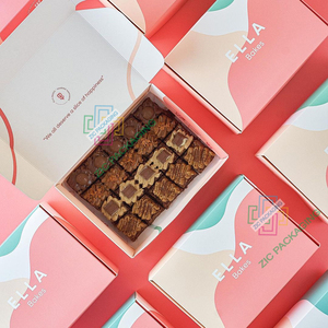 Venta al por mayor logotipo personalizado bolsa biodegradable panadería ecológico pastel plato Donut Cajas Para Donutsdozen Donuts cajas rosas - Product Image 6