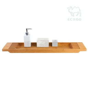 Vente en gros d'usine Plateau de baignoire en bambou Caddy Baignoire Caddy de luxe en bois - Product Image 6