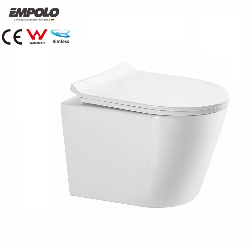 Empolo di lusso muro appeso bagno hotel wc sans bordure ceramica bianco a filo filo filigrana inodoros modernos colgante