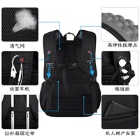 2022 business 17 pouces sac à dos d'ordinateur portable de voyage pixel avec serrure tsa sac à dos étanche antivol pour ordinateur portable avec usb