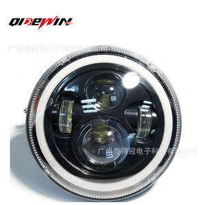 QIDEWIN 7-Inch Jeep Wrangler <b>Led</b> <b>Headlights</b> Full Round Angel Eyes Halo For Off Road Vehicles - Product Image 1