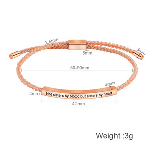 Minimalist Women's Colored <b>Braided</b> Rope Bracelet With Engraveble Charm | Available in Different Rope Colors | Custom Logo & Lase - Product Image 6