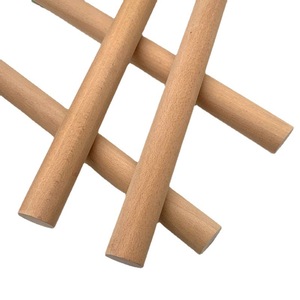 Tringle à <span class=keywords><strong>rideau</strong></span> ronde en bois de qualité supérieure 28MM, finition vernie naturelle, en bois massif, <span class=keywords><strong>sans</strong></span> raccord, de 3FT à 10FT, tringle simple longue - Product Image 6