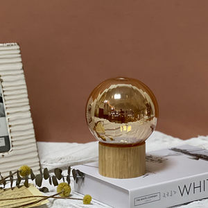 Décoration d'intérieur nordique, lampes à boules simples, lampe de table en verre, veilleuse LED pour la décoration de la maison - Product Image 4