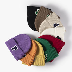 <span class=keywords><strong>Gorro</strong></span> de punto de lana de Color sólido para bebé, <span class=keywords><strong>gorro</strong></span> bordado con letras, <span class=keywords><strong>gorro</strong></span> cálido para niños, gorros de ganchillo informales para exteriores para niños y niñas - Product Image 1