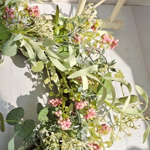 Hot Sales <strong>Spring</strong> Green Leaves Artificial Wild Flower <strong>Wreath</strong> <strong>for</strong> <strong>Front</strong> <strong>Door</strong> Decorative - Product Image 5