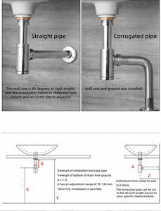 Ensemble de vidange de lavabo moderne en laiton pour hôtels, salles de bain, cuisines et baignoires, avec <span class=keywords><strong>siphon</strong></span> pop-up et <span class=keywords><strong>siphon</strong></span> bouteille réglable, garantie 3 ans - Product Image 6