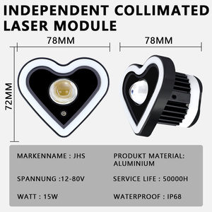 Luz de Trabajo LED Universal con Forma de Corazón, Foco Auxiliar para Motocicleta, Camioneta, ATV, Automóvil - Product Image 4