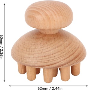 Peigne en bois masseur de tête cuir chevelu Stress Relax, grattoir manuel de tête de masseur de cuir chevelu pour maux de tête, cadeaux de détente - Product Image 5