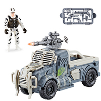 Ensemble de jouets de figurines d'action militaires personnalisées QS, soldats de l'armée, véhicules militaires, avec effets sonores et lumineux