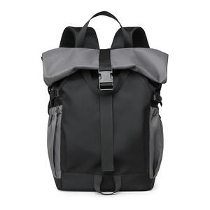 Lightweight Men's <b>Street</b> Style Functional Backpack Large Capacity Casual PVC Lining USB Cover Closure for Outdoor Sports - Product Image 3