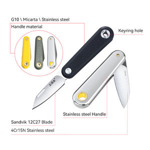 Superventas <span class=keywords><strong>Sanrenmu</strong></span> 325S-SB EDC llavero acepta logotipo personalizado pequeño plegable Mini caja de supervivencia cortador cuchillo de bolsillo - Product Image 2