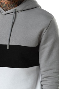 Bloque personalizado Color Hombres Ropa Jersey Sudadera con capucha Cuello alto Material polar de alta calidad Manga larga Transpirable Hombre Sudaderas con capucha 2025 - Product Image 2