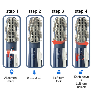 220V Điện <span class=keywords><strong>Hot</strong></span> Lược Máy Sấy Tóc Chuyên Nghiệp Salon Tạo Kiểu Tóc Công Cụ Không Khí Nóng Bàn Chải - Product Image 5