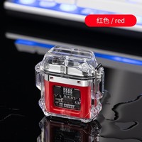 Briquet électrique à Double Arc étanche, coquille transparente sans flamme Rechargeable Usb C briquet électrique