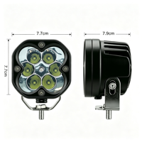 Nouvelle lampe de travail LED carrée de 3 pouces 30W, étanche IP68, 12-48V, lampe auxiliaire de conduite, tout-terrain, voiture, camion, chariot élévateur, 2160 lumens