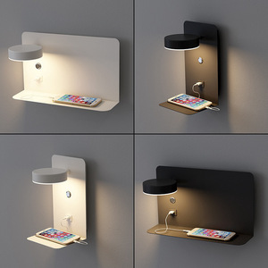 Luminaires modernes avec chargeur USB sans fil, lampe de lecture LED portable <span class=keywords><strong>pour</strong></span> tête de lit, applique murale, panneau lumineux rétroéclairé de nuit - Product Image 2
