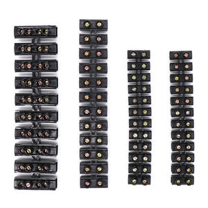 Bloc de bornes à vis noir 12 broches 10 mm 2 pôles 380 V 10 A 30 A 60 A Connecteur en plastique pour câblage électrique Modèle Moyen-Orient - Product Image 1