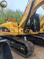 Excavatrice sur chenilles d'occasion CAT 320C 320CL, 20 tonnes, faible nombre d'heures, moteur mécanique, pour travaux de construction routière