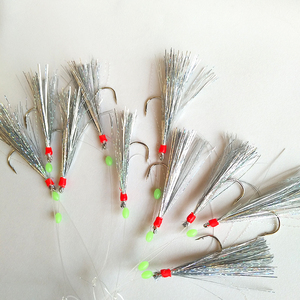 Aparejos de Pesca Sabiki Lunker con Anzuelos Invertidos para Agua Salada, Pesca en Barco, Trolling, Acero al Carbono, Cuentas Luminosas Brillantes - Product Image 1