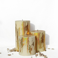 Bougie parfumée à la viande de bœuf à deux mèches de luxe longue durée 100% cire de soja biologique sans fumée Design moderne pour les fêtes de Noël Décoration de la maison