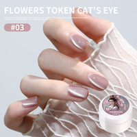 FLOWERS TOKEN Huile Gel UV 9 Couleurs Nouveau Printemps/Été, Vernis Œil de Chat 9 Couleurs Tendance Salon Personnalisé