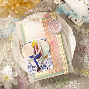 20 adesivi Per confezione serie di intrecci da sogno in pizzo sfumato con materiali Per Collage di decorazione Journaling - Product Image 2