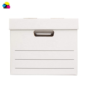 Hộp lưu trữ trung bình 16.2x12.5x10.5 inch Thư Các Tông sóng/Kích thước hợp pháp nâng nắp vật liệu giấy - Product Image 4