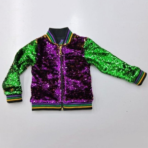 Giacca Reversibile con Paillettes per Mardi Gras, Abbigliamento Femminile e per Bambine, Vendita Calda - Product Image 4