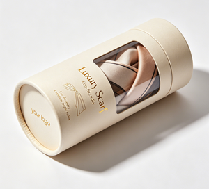 Custom Eco Biodegradable Cylinder Paper Box, Sustainable Cardboard Tube for Clothing Scarf <b>Socks</b> Storage Packaging - Product Image 2