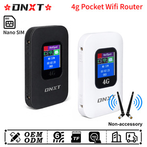 Router wifi de bolsillo DNXT 300Mbps con tarjeta SIM, router portátil de bolsillo con pantalla LCD, Wifi6 mifi 4g para viajes. - Product Image 1