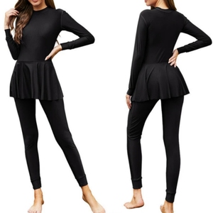 Personalizado Elegante 2 Peças Muçulmano Modesto Swimwear para As Mulheres Secagem Rápida Proteção UV Manga Longa Cobertura Completa Burkini <span class=keywords><strong>Swimsuit</strong></span> - Product Image 1