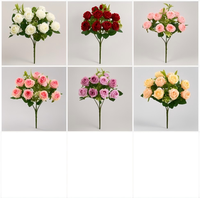 YM Meilleures ventes : Bouquet de 10 roses artificielles réalistes en soie pour bouquet de mariée et décoration de fête - Fournisseur