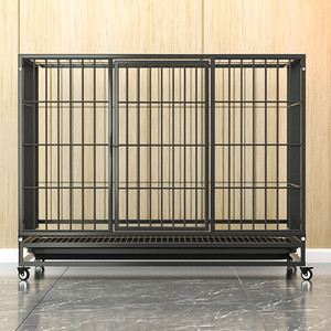 <strong>Foldable</strong> Heavy Duty <strong>Dog</strong> Crate <strong>Cage</strong> with Wheels Removable Tray &amp; Grid Pad Open Top Metal <strong>Wire</strong> <strong>Dogs</strong> Kennel - Product Image 6