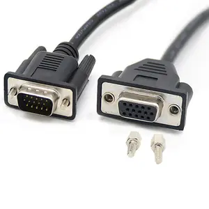 Cáp nối dài VGA Nam sang nữ 3 + 6 HD kết nối cáp VGA Nữ với băng nữ có thể di chuyển được cố định