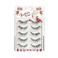 Lash Palsu 3D Tebal Faux Mink Laris Manis 3 Pasang Dapat Digunakan Kembali Natural Invisible Clear Band Makeup Grosir Bebas Kekejaman Self-adhesive Glow