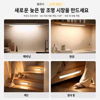 Lampe de nuit LED sans fil magnétique rechargeable à détecteur de mouvement pour chambre, cuisine, placard, escalier, couloir – Design moderne