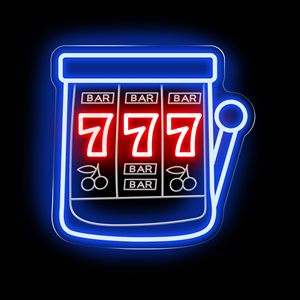 Enseigne néon LED '<span class=keywords><strong>Machine</strong></span> à <span class=keywords><strong>sous</strong></span>' pour Bar, Salle de jeux, Cave de l'homme, <span class=keywords><strong>Casino</strong></span>, Club de poker, Décoration de fête - Product Image 2