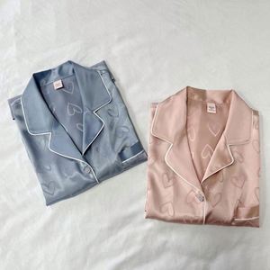 Pijamas de Mujer SFY-Y1009, Conjunto de Manga Larga Delgada con Cordón Ajustable, Estampado, de Satén y Seda de Hielo, para Primavera/Verano, Nueva Colección, Gran Venta - Product Image 4