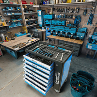 Chariot à outils noir de haute qualité Bytool, en promotion, avec coffre métallique verrouillable, logo personnalisable, roues en fer, pour atelier, OEM, OBM