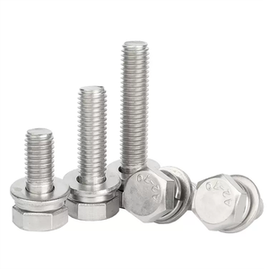 สตีลสแตนเลส 316 ราคาถูก สกรูหัวหกเหลี่ยม <span class=keywords><strong>M16</strong></span> พร้อมน็อตและแหวนรอง น็อตหกเหลี่ยม M6 M7 M8 M9 M10 M11 M12 M32 M35 M39 รายการราคาสกรู - Product Image 3