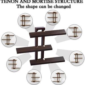 <b>Wall</b> <b>Shelves</b> Solid Wood 3 Layers <b>Wall</b> <b>Mounted</b> Living Room Storage Rack Multipurpose Durable Rectangle - Product Image 3