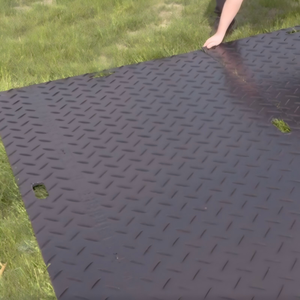 Tapis de protection de sol en PEHD robuste antidérapant à emboîtement pour chantier de construction, route temporaire pour excavatrice - Product Image 1