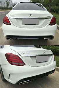 Puntas de escape traseras de acero inoxidable estilo <span class=keywords><strong>AMG</strong></span> BS C117 CLA W222 W205 para <span class=keywords><strong>Mercedes</strong></span> Benz W205 W213 C117 - Product Image 6